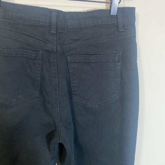 Gloria Vanderbilt Amanda Stretch High Rise Straight Leg Jeans Black Sz 12 Short - Picture 11 of 12